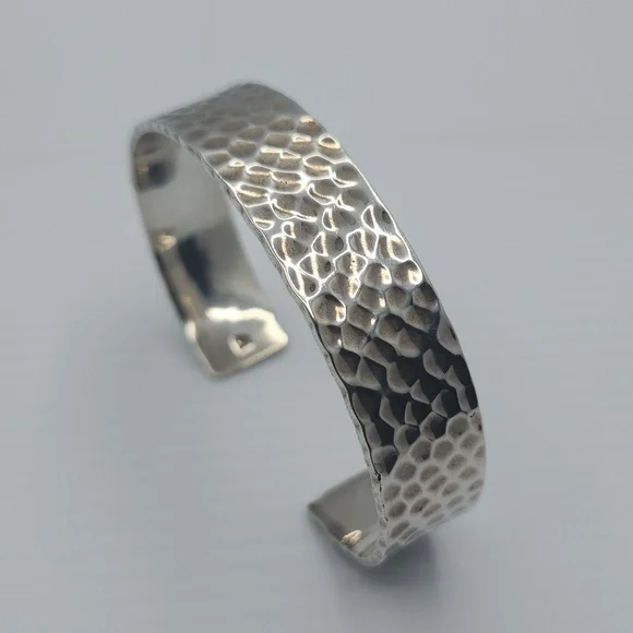 Silpada Sterling Silver Hammered Cuff Bracelet - Picture 3 of 4